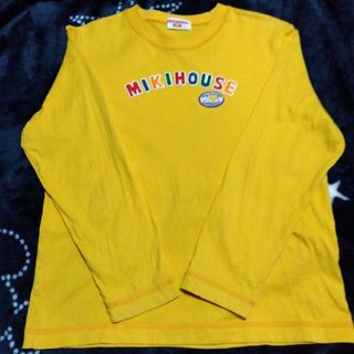 ミキハウス(mikihouse)の150サイズ ミキハウス 長袖 Ｔシャツ 黄色 イエロー ロンＴ レトロ(Tシャツ/カットソー)