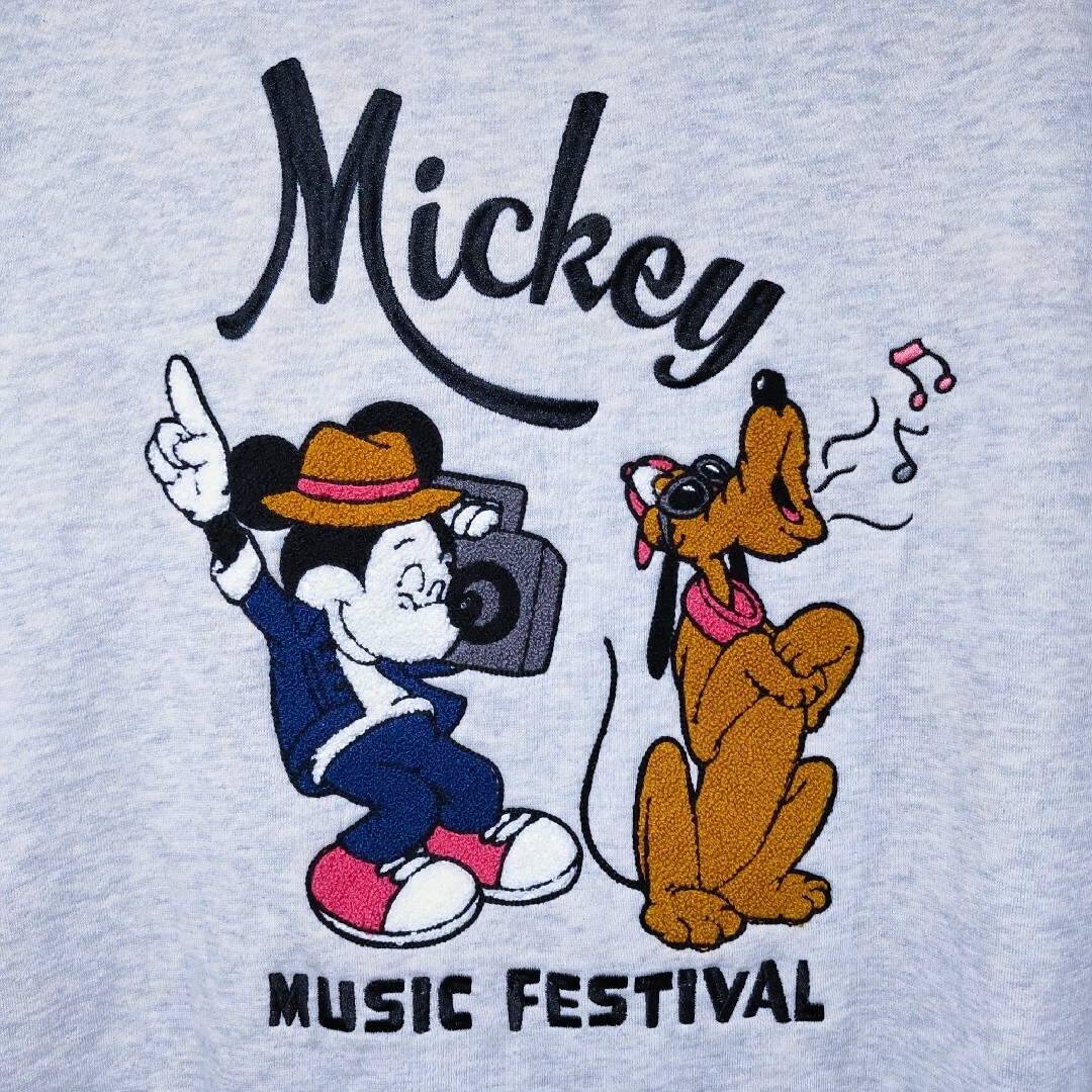 Disney(ディズニー)の新品 トレーナー 5L ミッキー プルート ディズニー サガラ 刺繍 裏起毛 メンズのトップス(スウェット)の商品写真