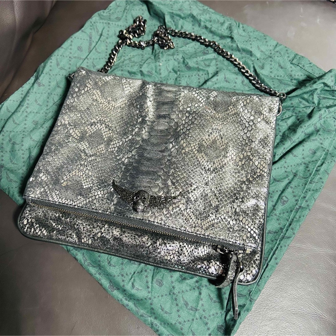 ZADIG&VOLTAIRE - 【ほぼ新品】Zadig&Voltaire  スカル ショルダーバッグ パイソン