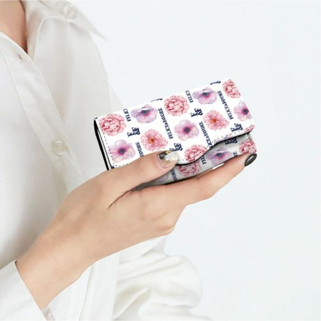 キーケース ケース フラワー 花柄 花 オシャレ かわいい 可愛い カード入れ  レディースのファッション小物(キーケース)の商品写真