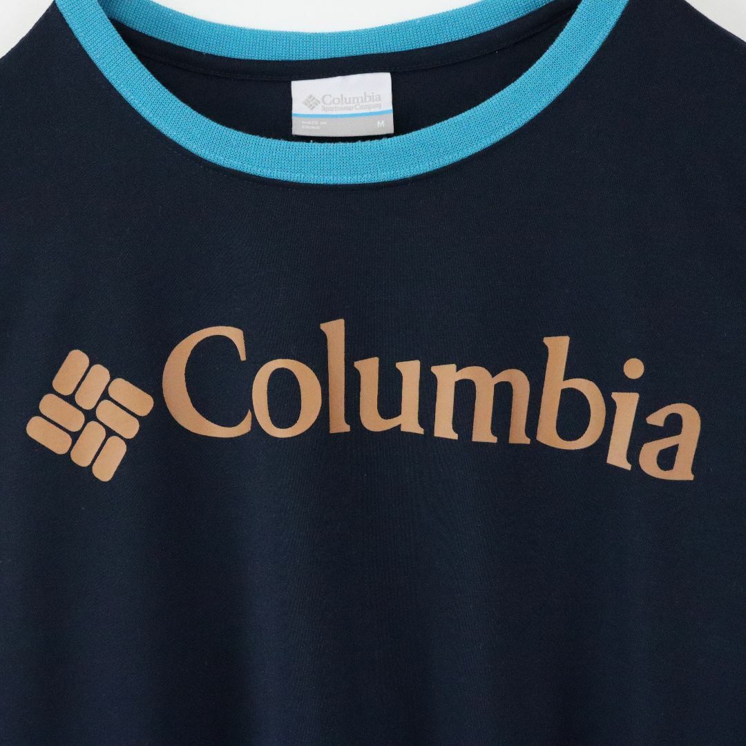 Columbia(コロンビア)の【希少】コロンビア／Tシャツ　デカロゴ　オムニウィック　マルチカラー　紺色　M メンズのトップス(Tシャツ/カットソー(半袖/袖なし))の商品写真