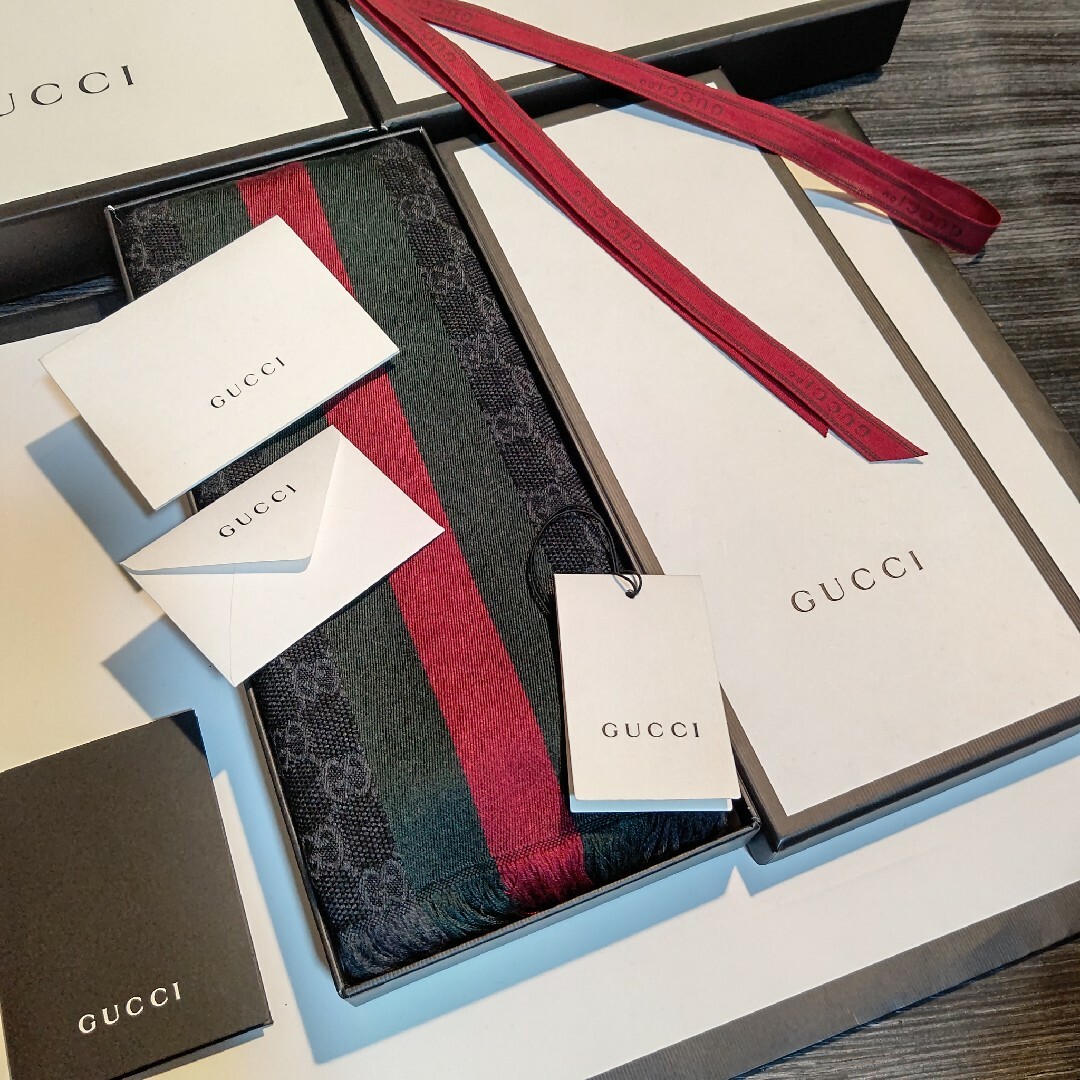 ❤美品箱付❤GUCCI マフラー ストール ショール スカーフ❤C.ロナウド愛用-