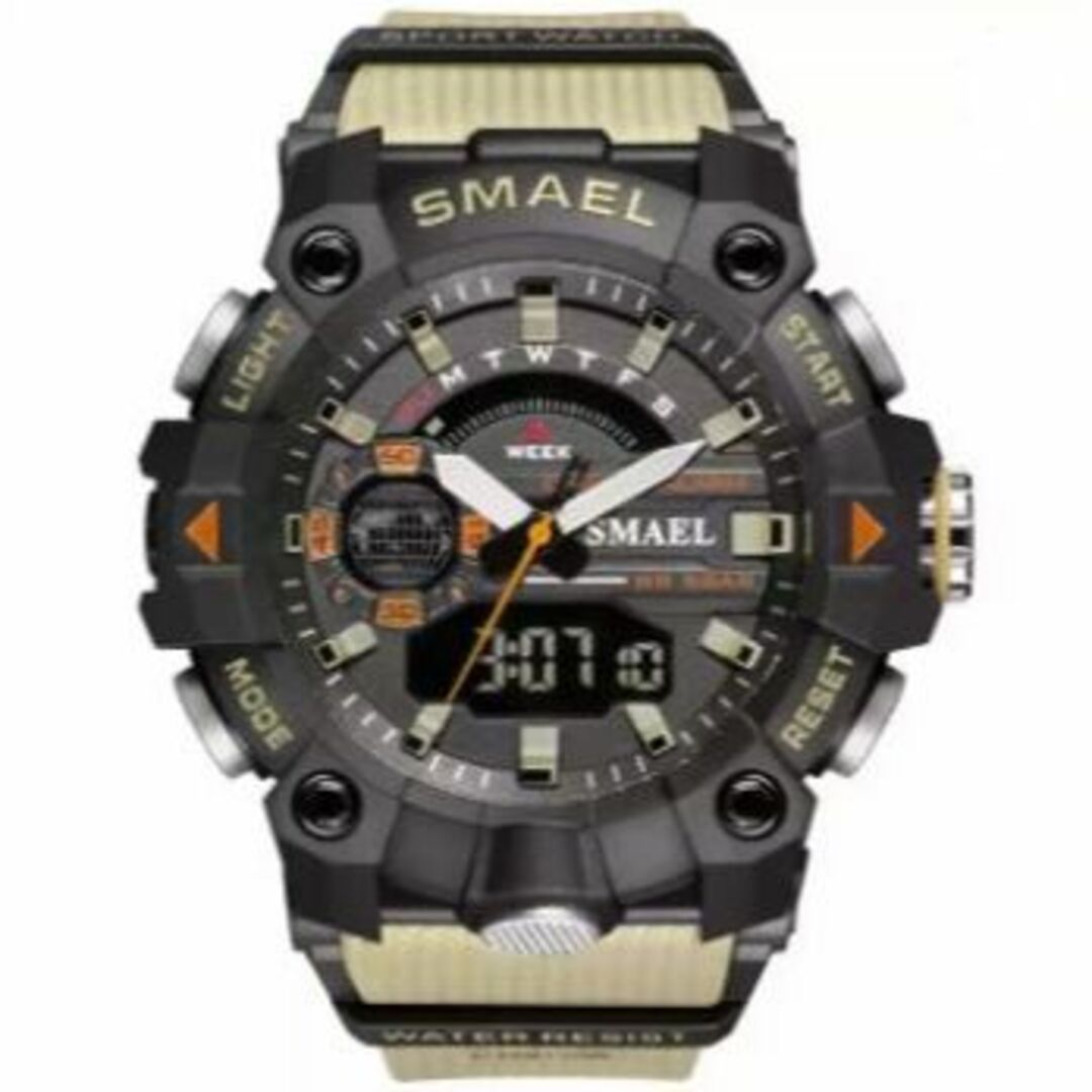 SMAEL 8040 スポーツウォッチ（カーキ） メンズの時計(腕時計(デジタル))の商品写真