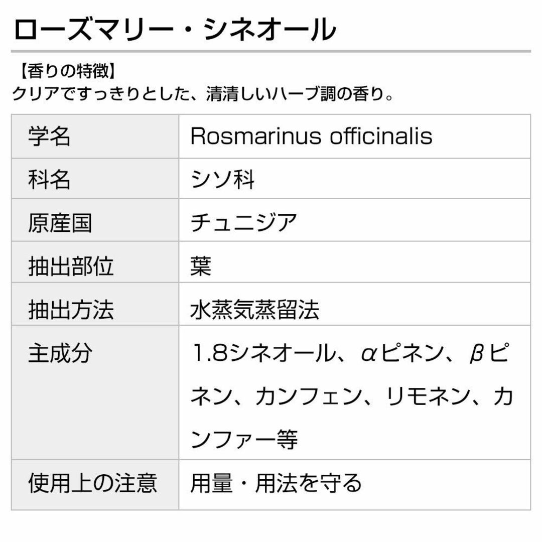 【サイズ:10ミリリットル(x1)】ローズマリー・シネオール 10ml インセン コスメ/美容のリラクゼーション(その他)の商品写真