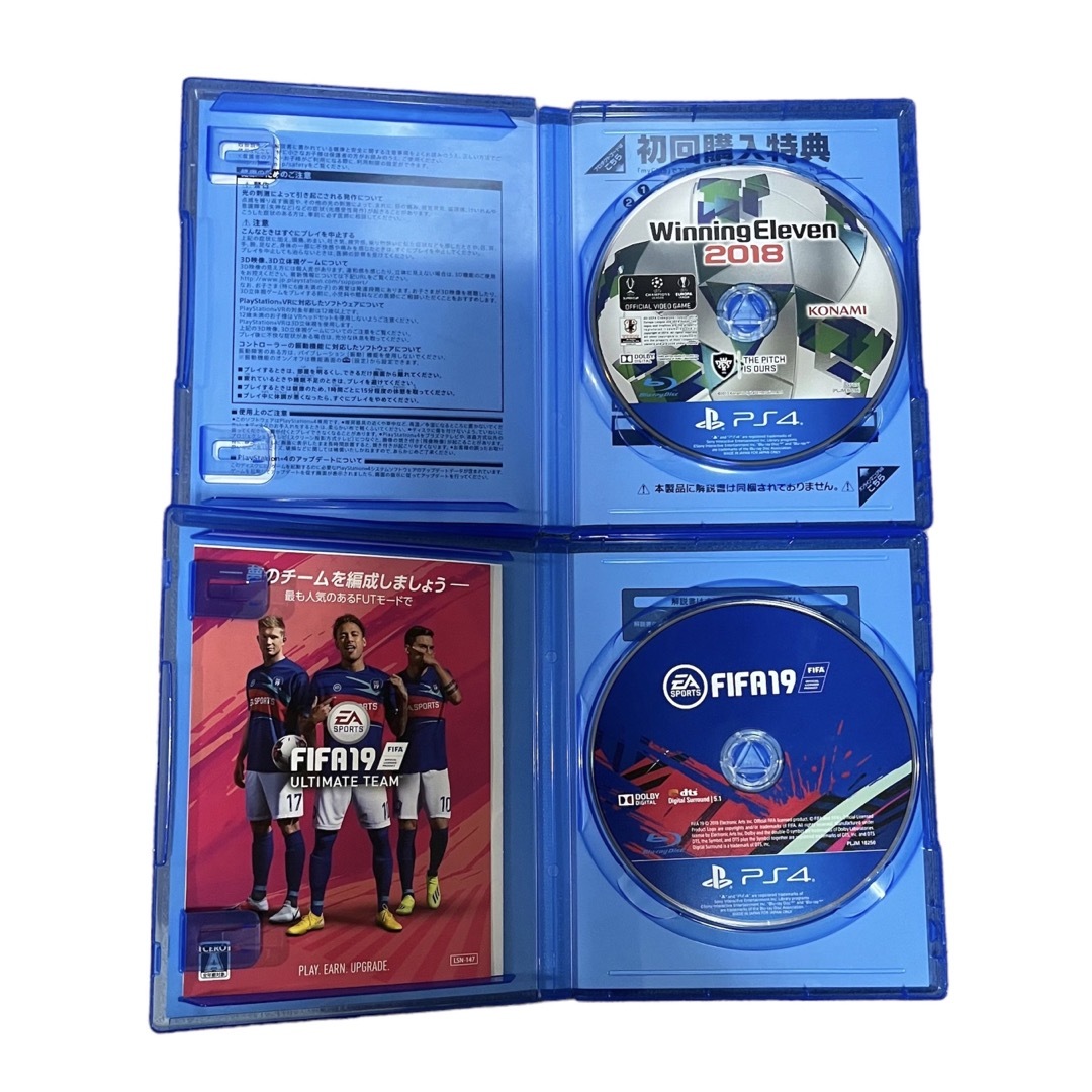 PlayStation4(プレイステーション4)のPS4 ソフト　2点セット　WinningEleven2018 FIFA19  エンタメ/ホビーのゲームソフト/ゲーム機本体(家庭用ゲームソフト)の商品写真