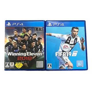 プレイステーション4(PlayStation4)のPS4 ソフト　2点セット　WinningEleven2018 FIFA19 (家庭用ゲームソフト)