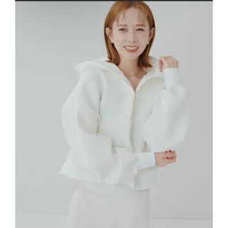 ナチュラルクチュール(natural couture)の専用【新品】ハーフZIPダンボールショート丈プルパーカー(トレーナー/スウェット)