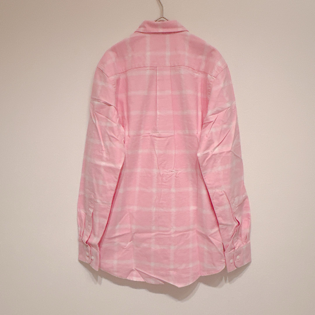 Amazon オックスフォードシャツ 長袖 ピンク S チェック Yシャツ メンズのトップス(シャツ)の商品写真