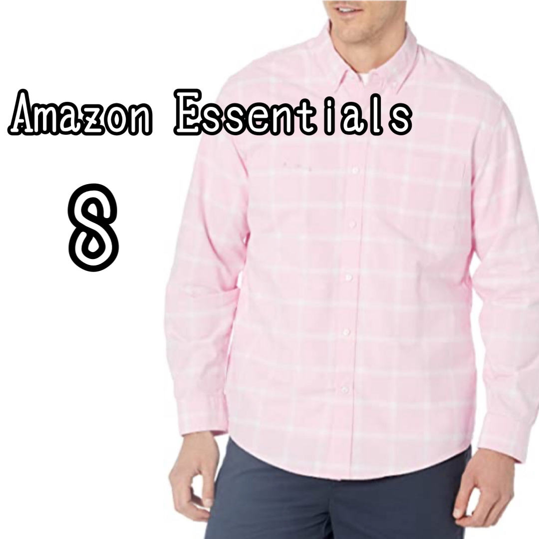 Amazon オックスフォードシャツ 長袖 ピンク S チェック Yシャツ メンズのトップス(シャツ)の商品写真