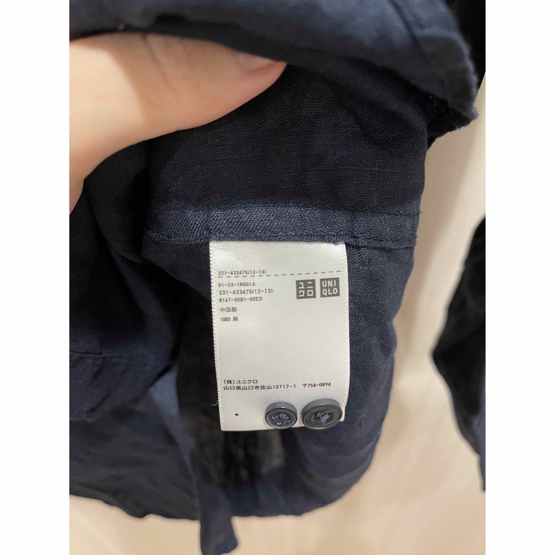 UNIQLO(ユニクロ)の【UNIQLO】ユニクロ　シャツ（長袖）ネイビー XLサイズ メンズのトップス(シャツ)の商品写真