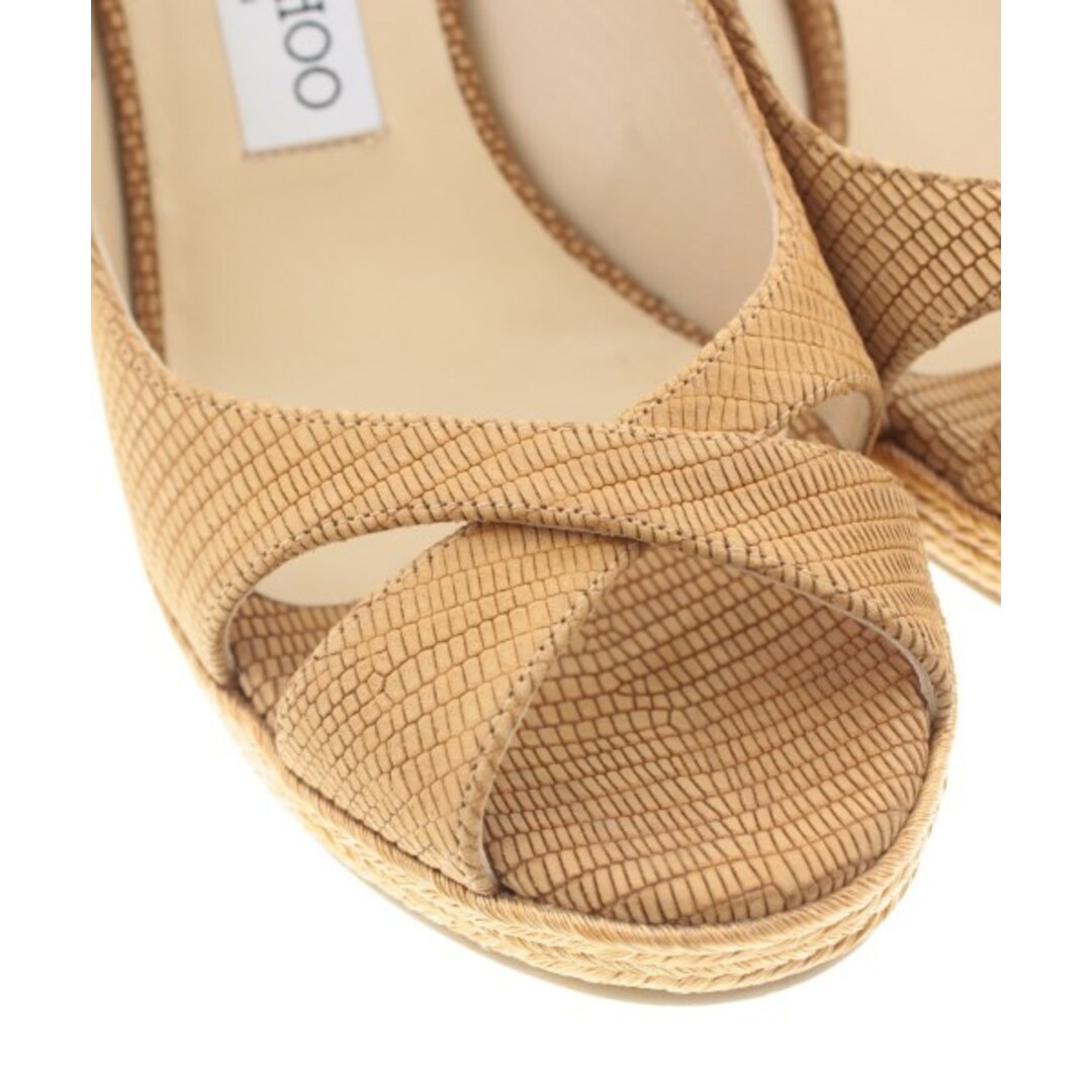 JIMMY CHOO サンダル EU37(23.5cm位) ベージュ