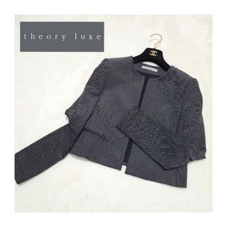 theory luxe  麻混ベージュ ノーカラーコート