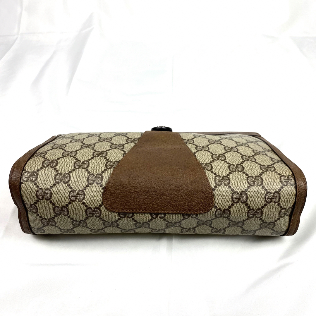 Gucci(グッチ)のGUCCI クラッチバッグ　GG柄　スプリーム　シェリーライン　PVC×レザー レディースのバッグ(クラッチバッグ)の商品写真