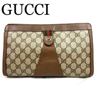 グッチ(Gucci)のGUCCI クラッチバッグ　GG柄　スプリーム　シェリーライン　PVC×レザー(クラッチバッグ)