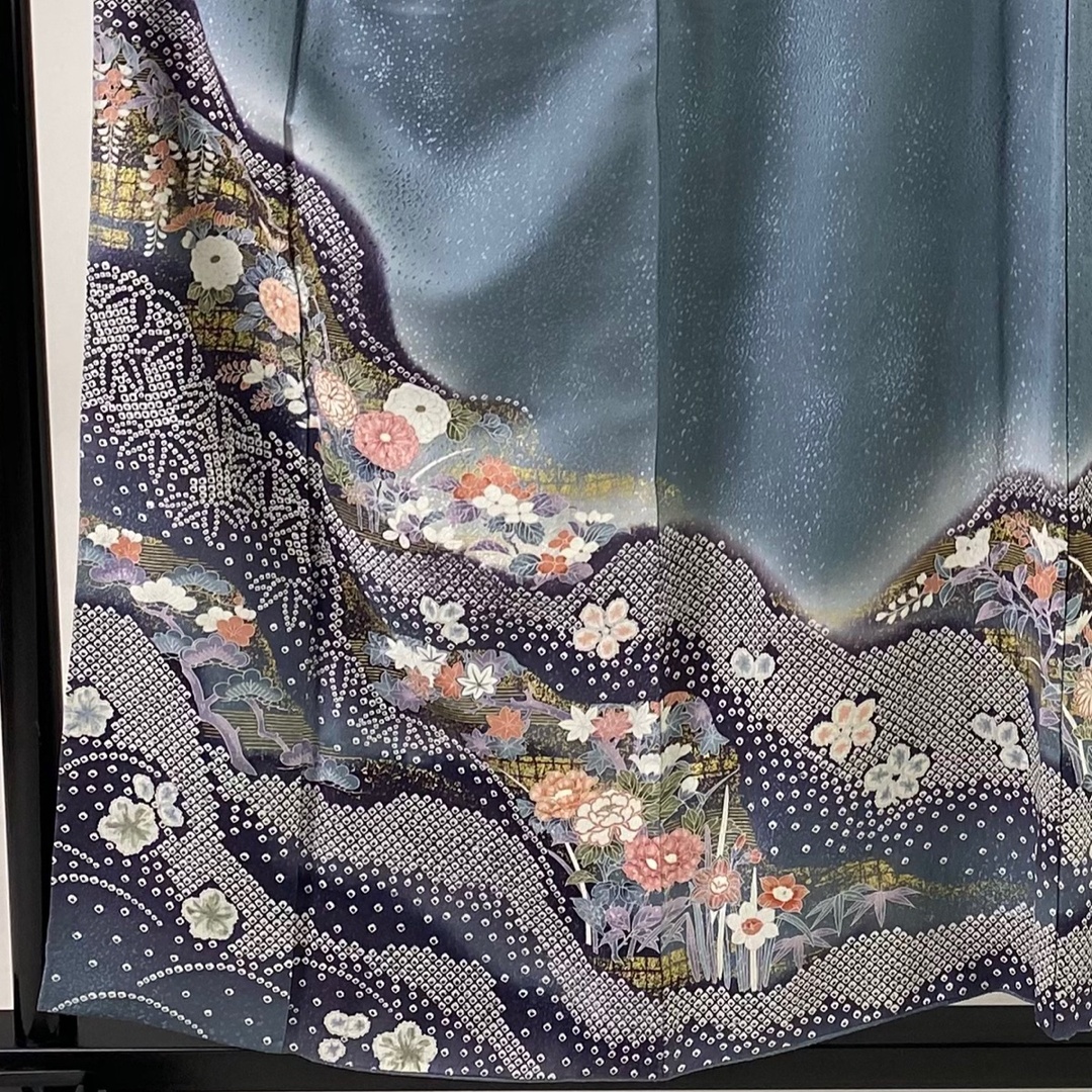 訪問着 身丈156cm 裄丈65cm 正絹 美品 秀品 【中古】