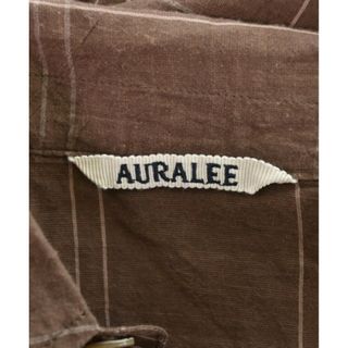 AURALEE カジュアルシャツ 4(M位) 茶xベージュ(チェック) 【古着】【中古】