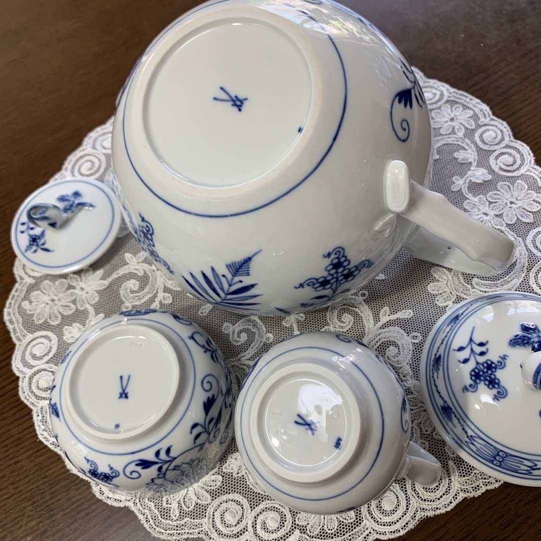 MEISSEN - ☆再お値下げ☆マイセン ブルーオニオン 1級品 ティーセット
