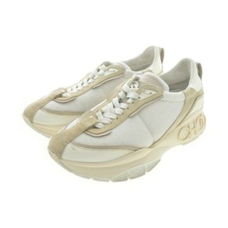 ジミーチュウ(JIMMY CHOO)のJIMMY CHOO スニーカー EU41(26cm位) 白系xベージュ系 【古着】【中古】(スニーカー)