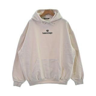 お値下げしました。BALENCIAGA 白　フーディダメージ加工