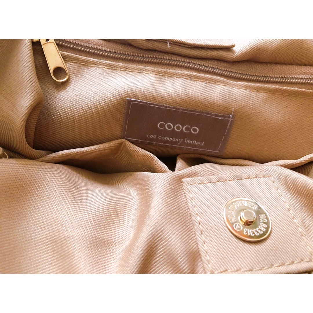 COOCO(クーコ)の新品❁COOCO  柄編み　タッセルカゴバッグ/キャメル❁ レディースのバッグ(かごバッグ/ストローバッグ)の商品写真