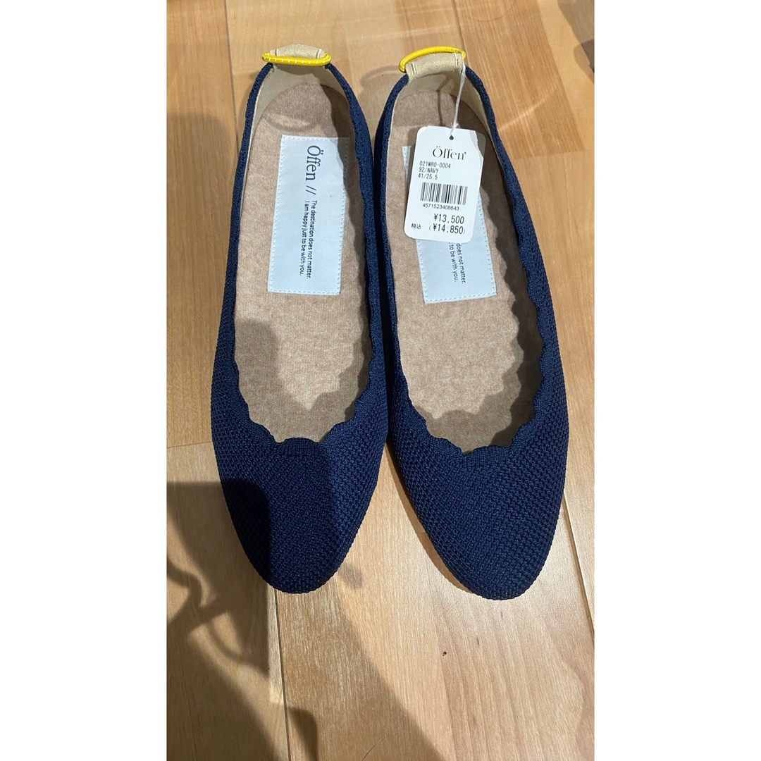 【新品タグ付き】offen オッフェンround-SCALLOP / NAVY