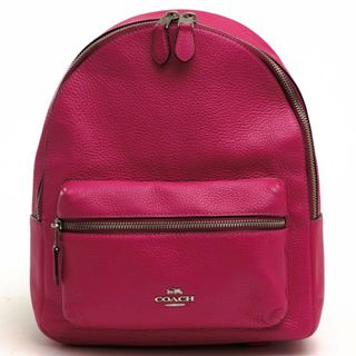 コーチ(COACH)のコーチ／COACH リュック バッグ バックパック レディース 女性 女性用レザー 革 本革 ピンク  F30550 Medium Charlie Backpack ミディアム チャーリー バックパック シボ革 シュリンクレザー(リュック/バックパック)