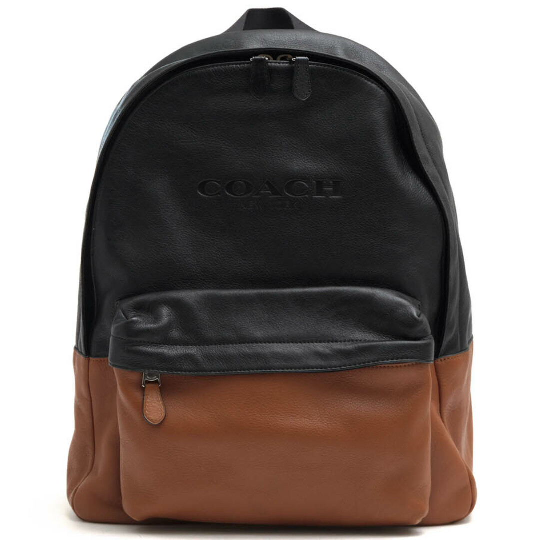 コーチ／COACH リュック バッグ バックパック メンズ 男性 男性用レザー 革 本革 ブラック 黒  F72159 Campus Pack In Colorblock Leather キャンパス パック カラーブロックレザー シボ革 シュリンクレザー ノートPC収納可 バイカラーバッグ