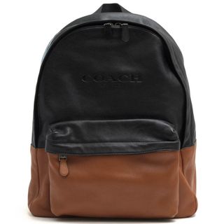 コーチ(COACH)のコーチ／COACH リュック バッグ バックパック メンズ 男性 男性用レザー 革 本革 ブラック 黒  F72159 Campus Pack In Colorblock Leather キャンパス パック カラーブロックレザー シボ革 シュリンクレザー ノートPC収納可 バイカラー(バッグパック/リュック)