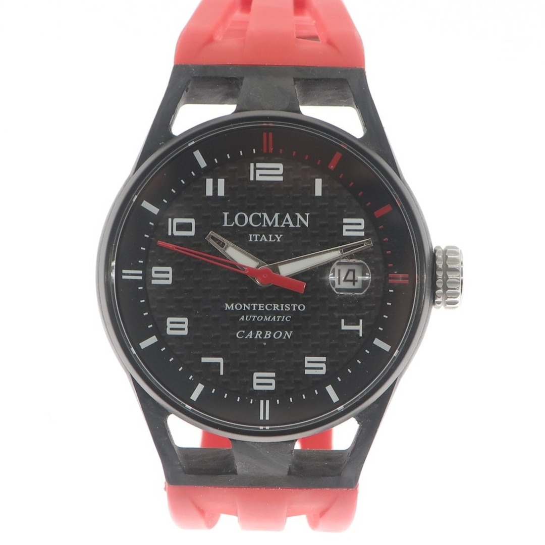 【中古】ロックマン LOCMAN MONTECRISTO カーボン チタニウム 腕時計 ブラックxレッド【メンズ】