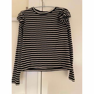 ザラ(ZARA)のZARA♡肩フリルボーダーカットソー♡(カットソー(長袖/七分))