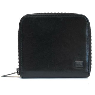 ポーター 吉田カバン／PORTER 財布 ウォレット メンズ 男性 男性用レザー 革 本革 ブラック 黒  179-03868 PLUME WALLET プリュム 二つ折り 小銭入れあり ラウンドジップ ラウンドファスナー