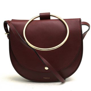 セオリー／theory バッグ ショルダーバッグ 鞄 レディース 女性 女性用レザー 革 本革 レッド ブラウン 赤 茶 Whitney BAG  フープハンドル