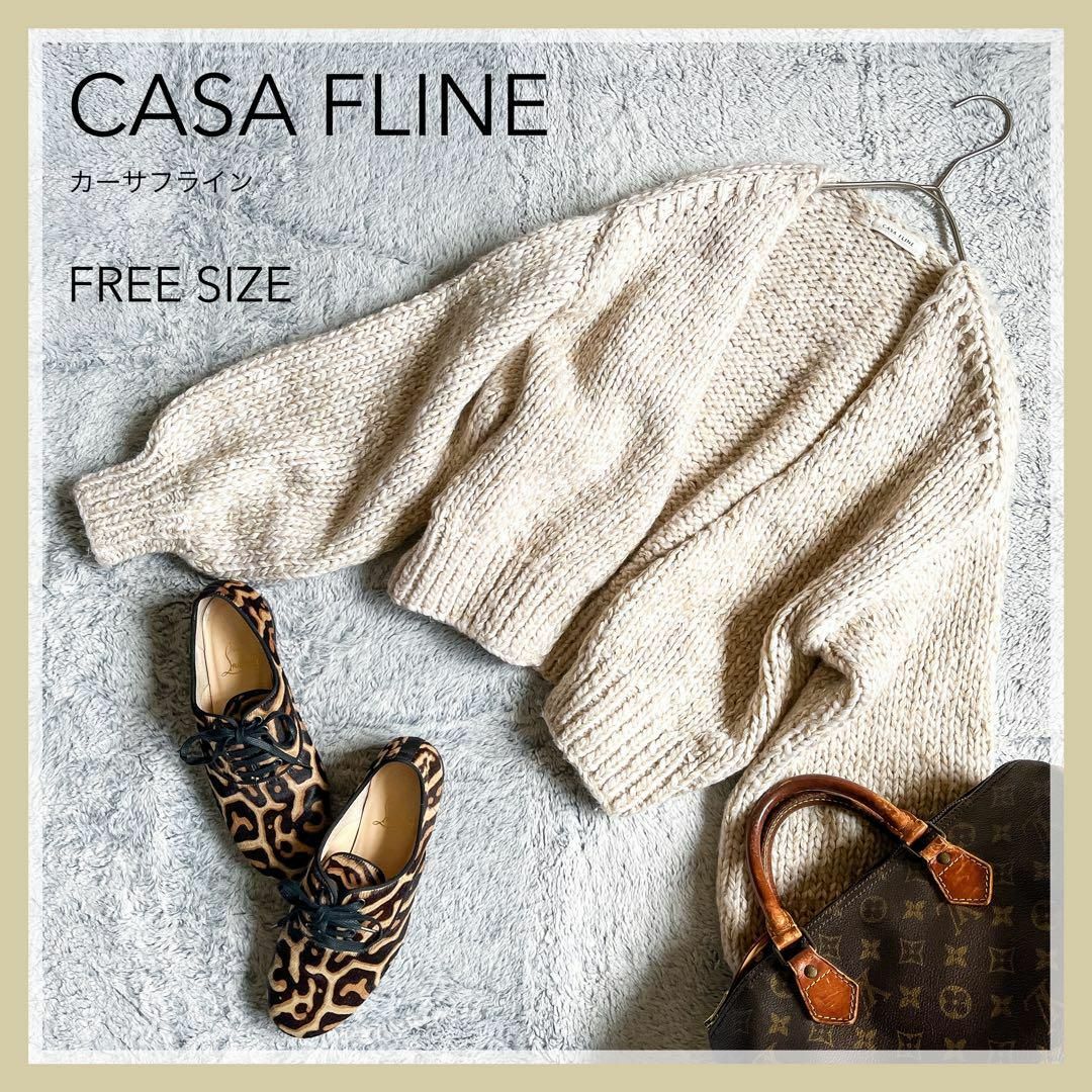 【CASA FLINE】カーサフライン モヘア混 ボリュームスリーブ セーター