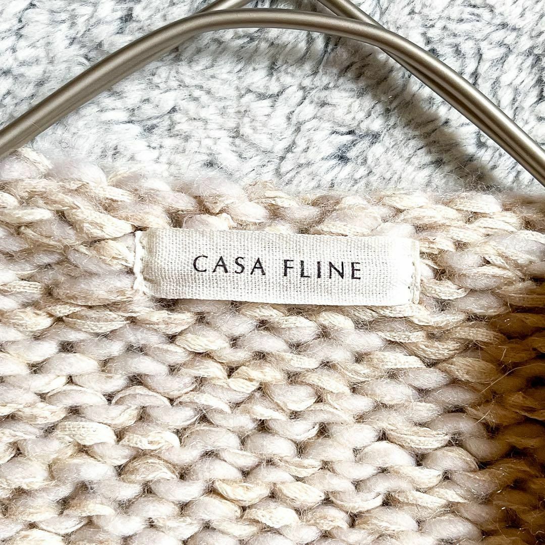 【CASA FLINE】カーサフライン モヘア混 ボリュームスリーブ セーター