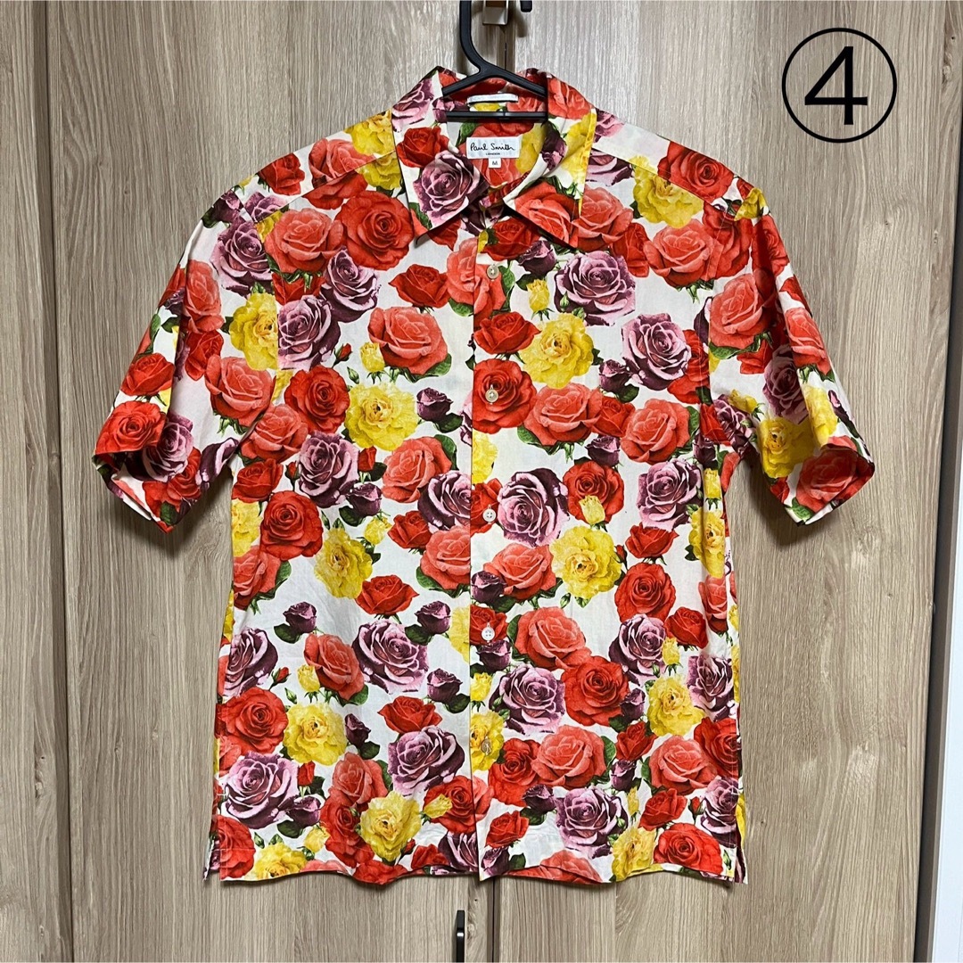 ポールスミス フローラル 千鳥格子 花柄×ドレスシャツ イタリア製生地