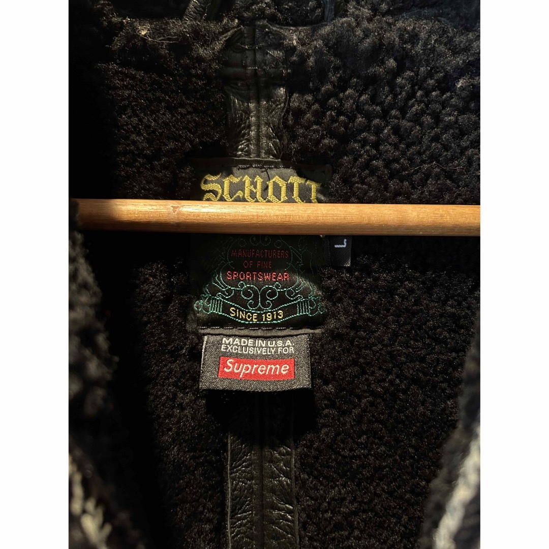 希少Supreme Schott Shearling Bomber Jacket