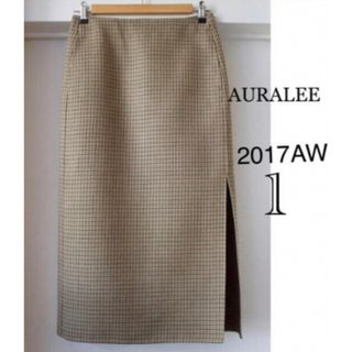 オーラリー(AURALEE)の 17AW AURALEE オーラリー GUNCLUB CHECK SKIRT (ロングスカート)