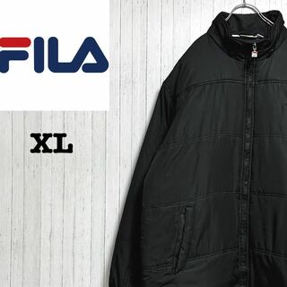 FILA フィラ ダウンジャケット　ブラック　黒　肉厚　L ビック　ワンポイント