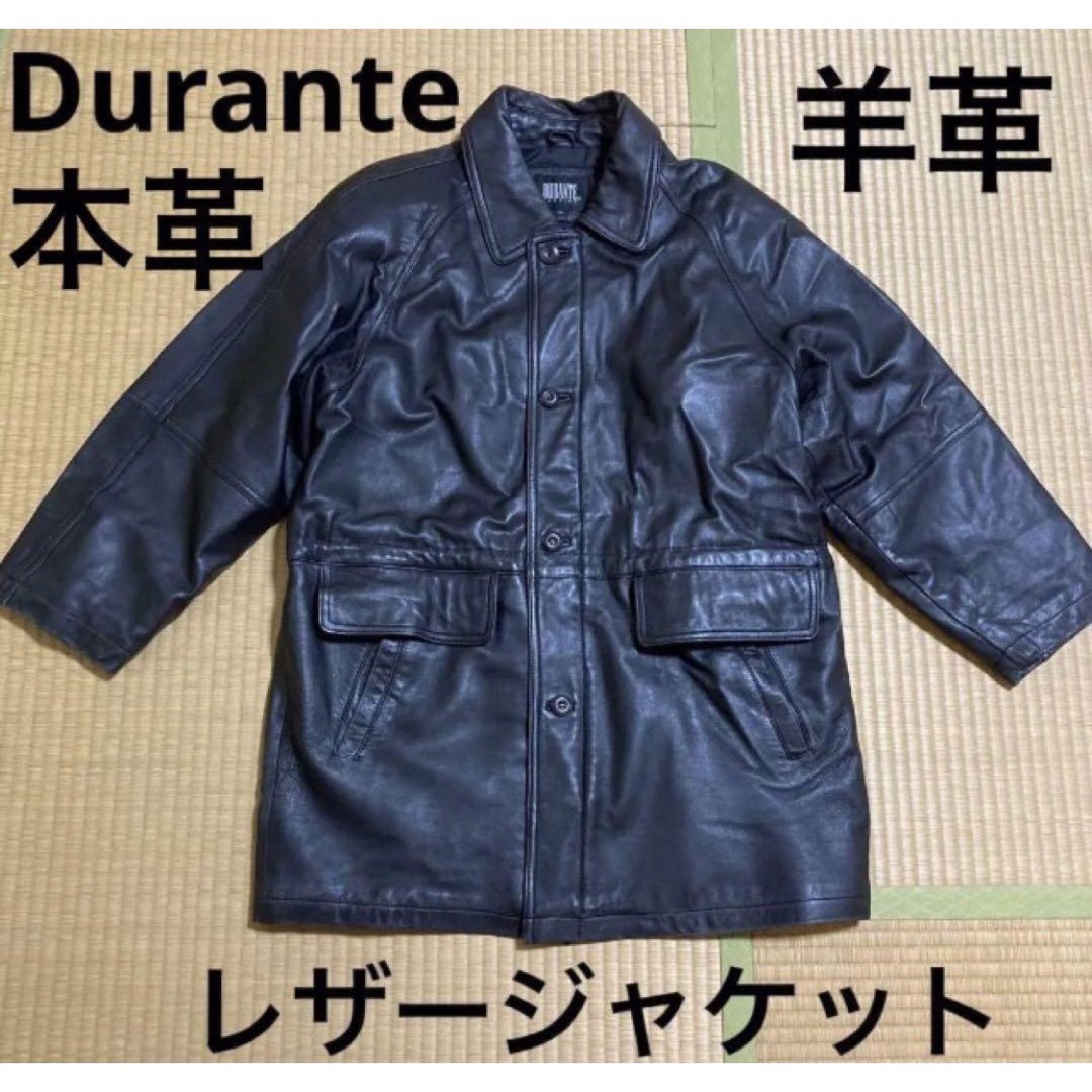 Durante レザージャケット コート 羊革 Lの通販 by りん's shop|ラクマ