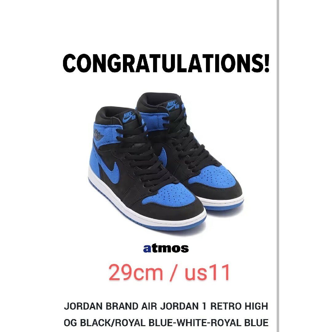 スニーカーNike Air Jordan 1 Retro High OG 29cm