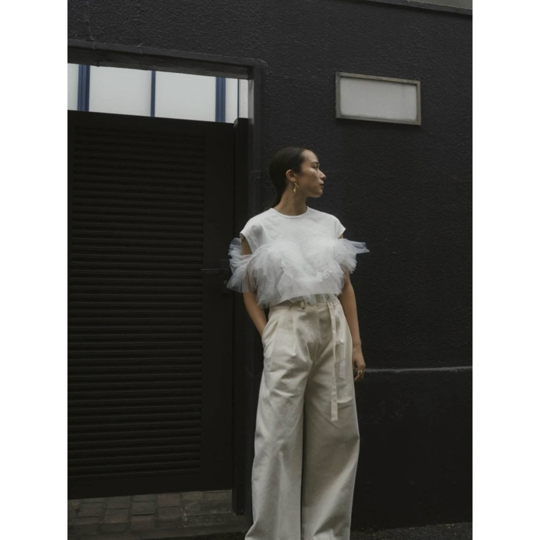 Knuthmarf  docking tulle tops white