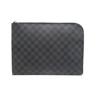 ルイヴィトン(LOUIS VUITTON)のLOUIS VUITTON (ルイ・ヴィトン) ポシェットジュール GM NM ダミエグラフィット N64437 クラッチバッグ セカンドバッグ ポーチ PVC ブラック メンズ(クラッチバッグ)