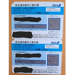 エーエヌエー(ゼンニッポンクウユ)(ANA(全日本空輸))のANA株主優待 2枚セット 2024/5/31まで(その他)