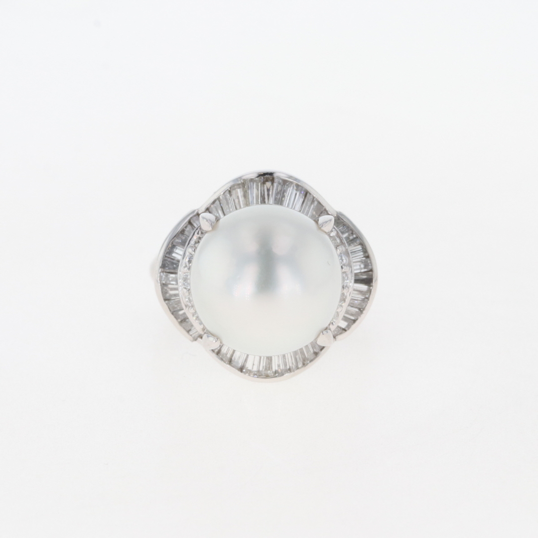 パール デザインリング プラチナ Pt900 本真珠 ダイヤモンド総重量は約66gになります