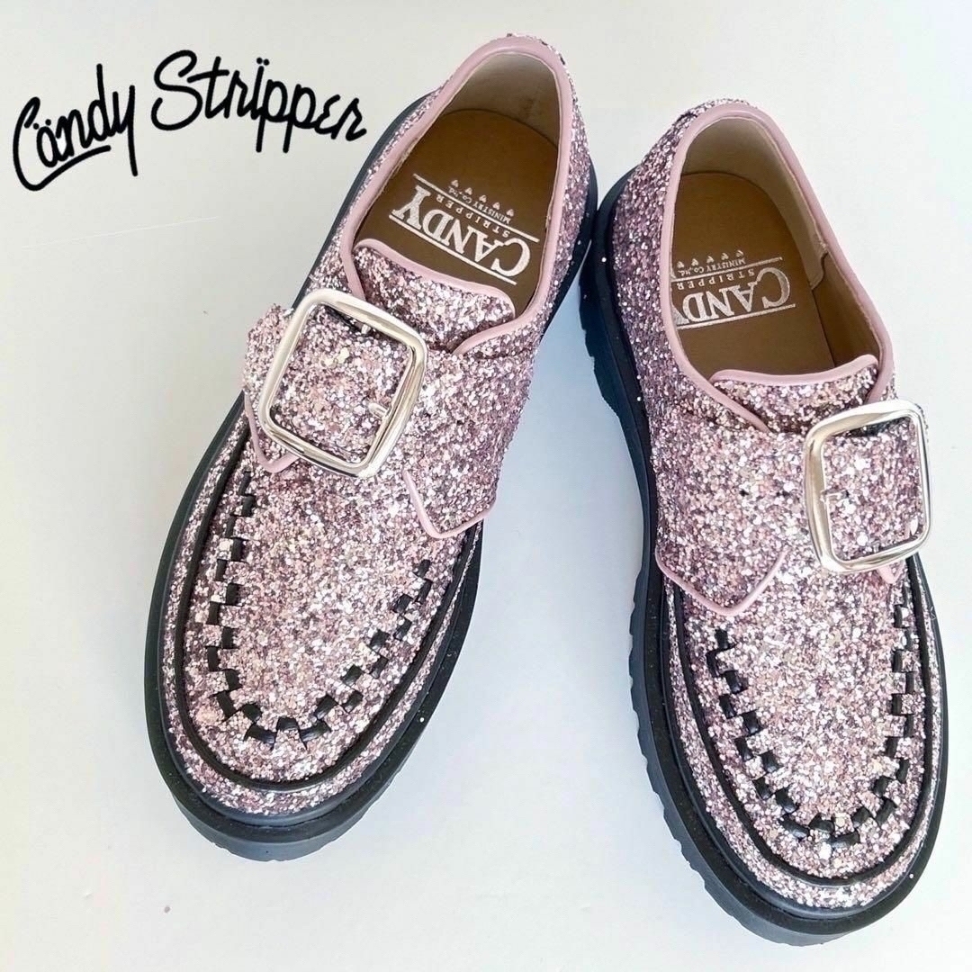 Candy Stripper(キャンディーストリッパー)の新品未使用品✨キャンディストリッパー✨CANDY BELTED シューズ ピンク レディースの靴/シューズ(ローファー/革靴)の商品写真