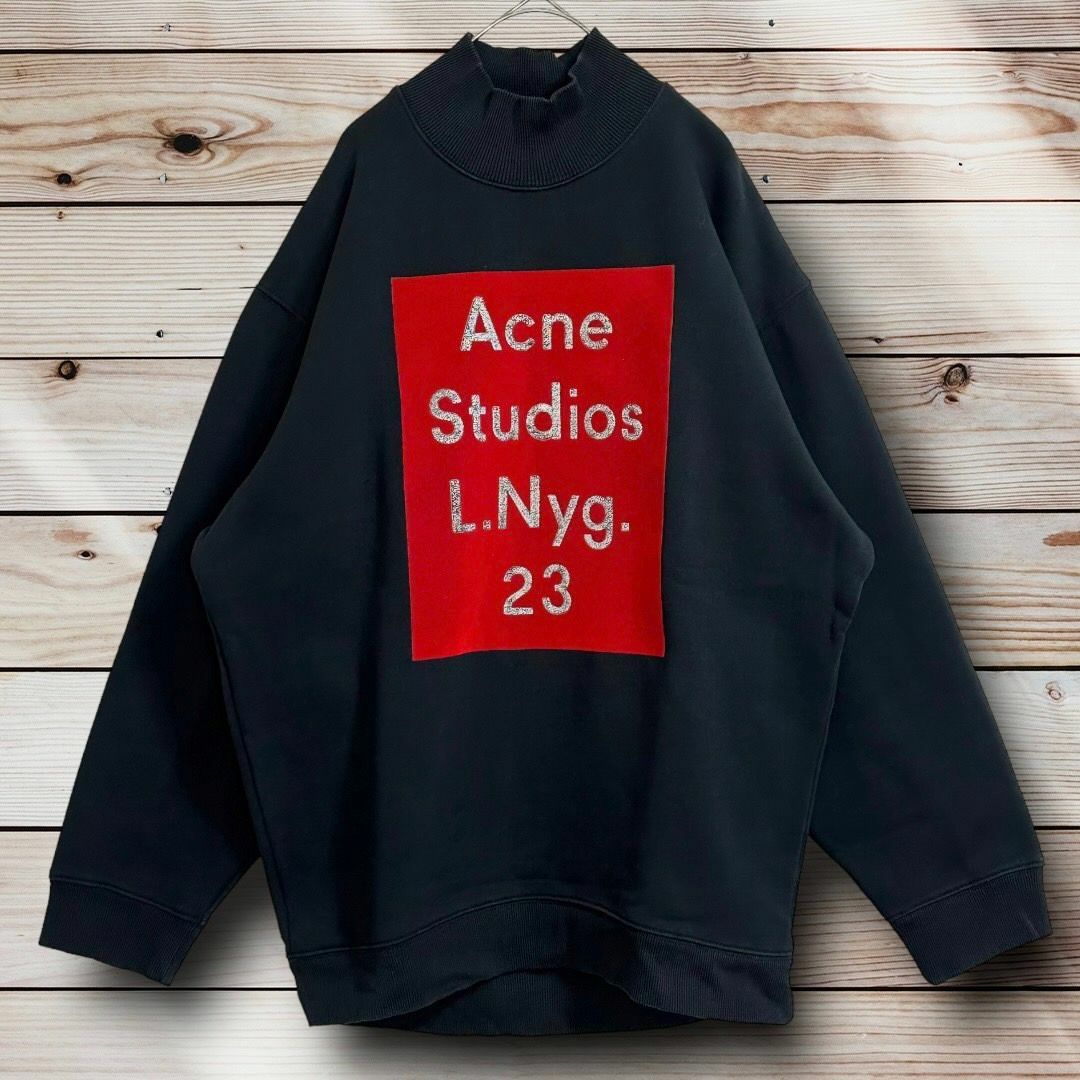 acne studios アクネ 反転ロゴ スウェット トレーナー 赤 レッド