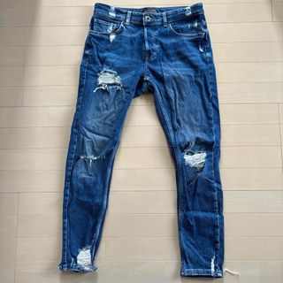 ZARA MAN ザラ メン バイカー スキニー強ストレッチUSA30 80cm