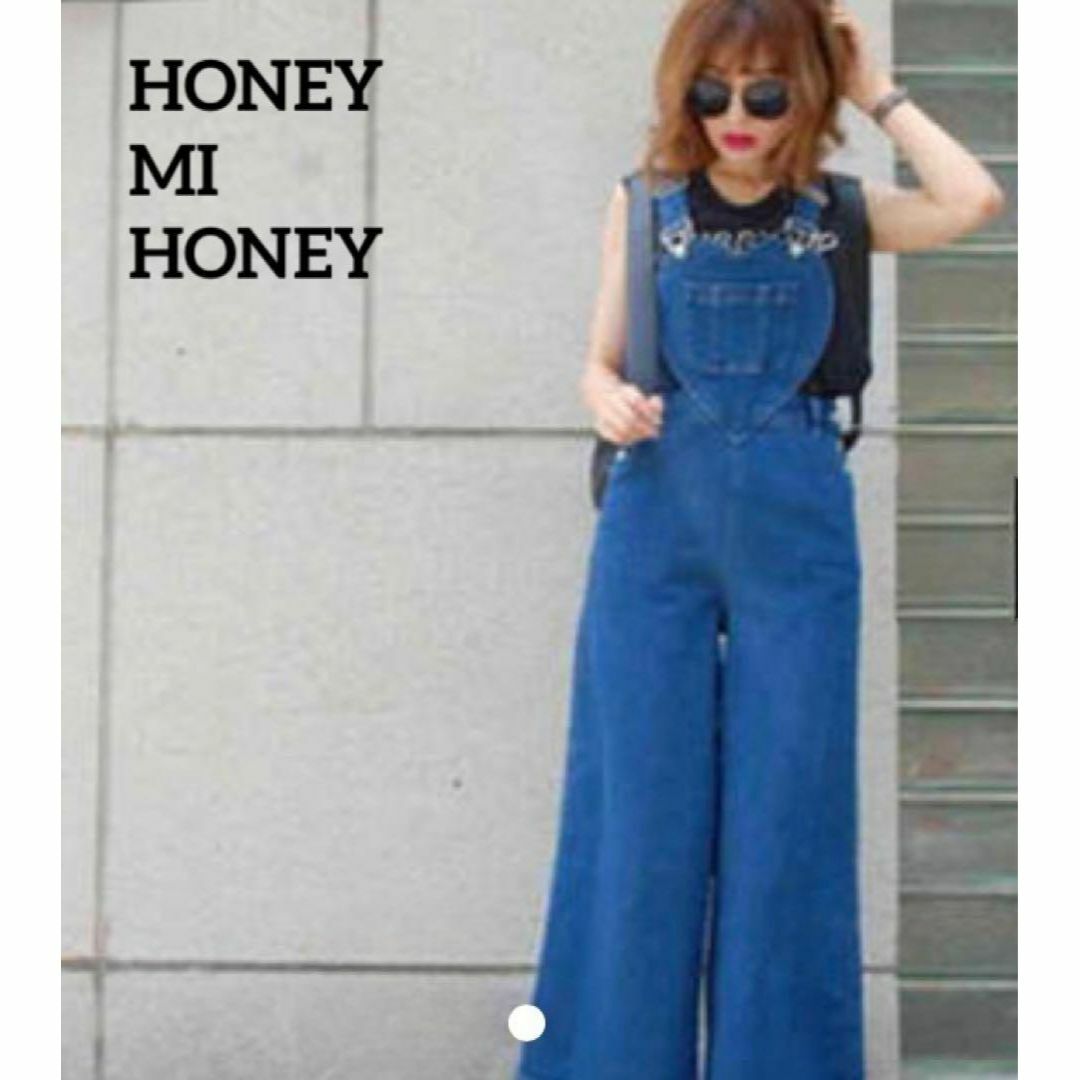 Honey mi Honey(ハニーミーハニー)の【よう様専用】HONEY MI HONEY ハートデニムサロペットFサイズ レディースのパンツ(サロペット/オーバーオール)の商品写真