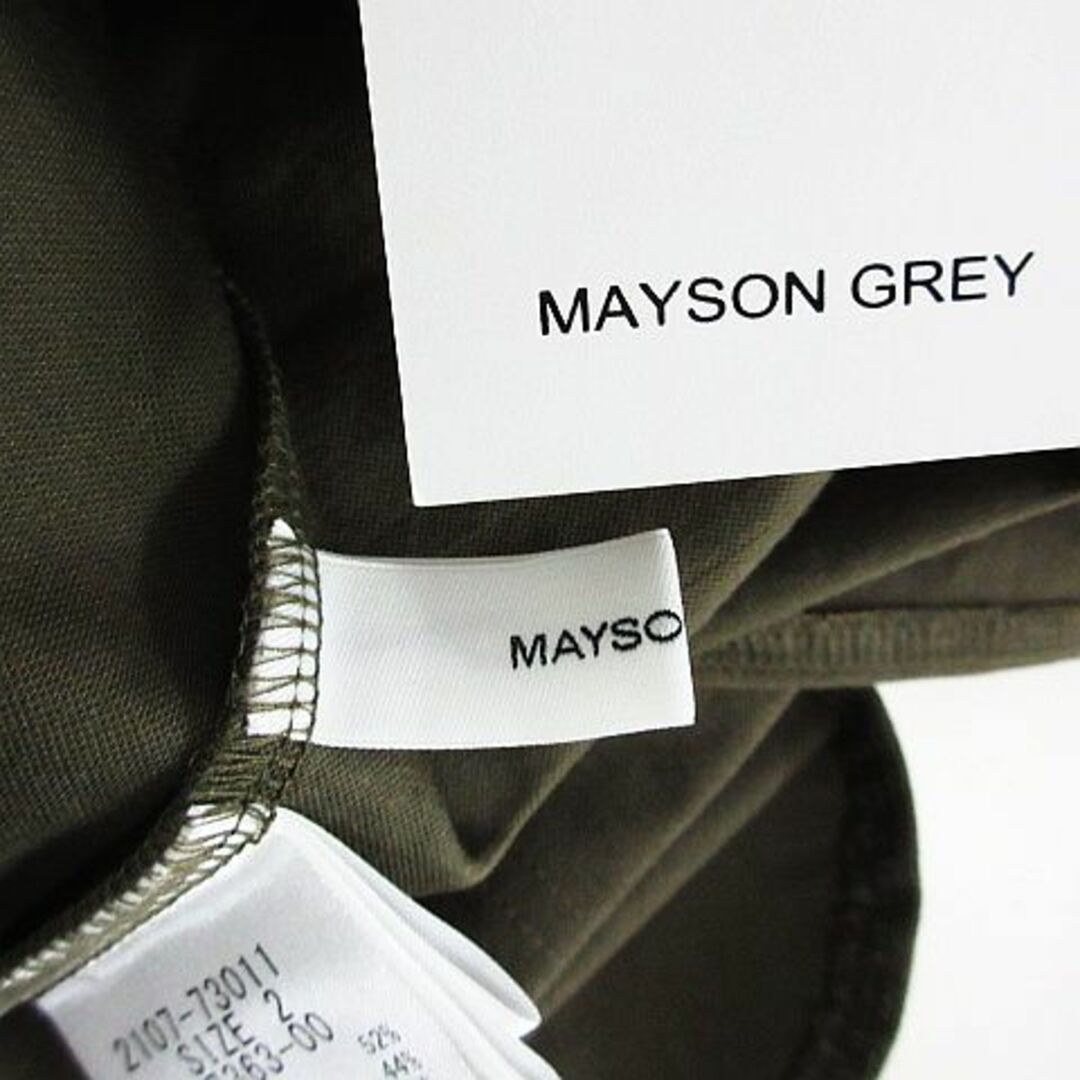 MAYSON GREY(メイソングレイ)のメイソングレイ カットソー チュニック 半袖 ロング ストレッチ 2 オリーブ レディースのトップス(カットソー(半袖/袖なし))の商品写真