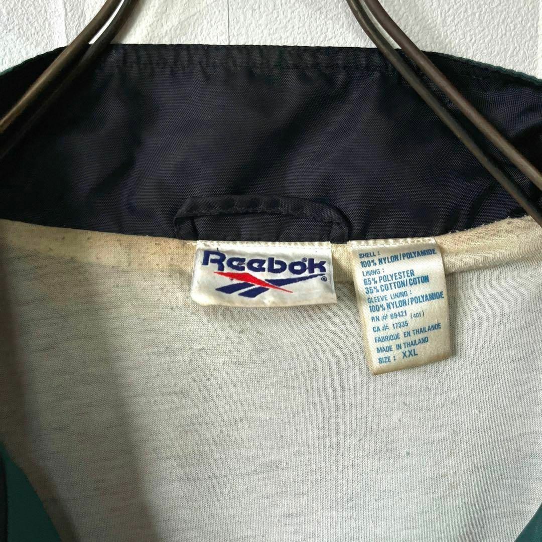 Reebok - 【90s リーボック】XXL 刺繍ロゴ 切り替え ナイロン